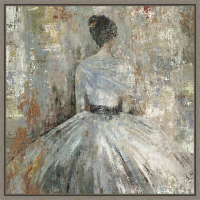 In Waiting (Woman in Dress) by Aimee Wilson Framed Canvas Art
