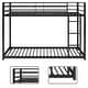 preview thumbnail 2 of 26, Modern Minimalist Metal Low Bunk Bed