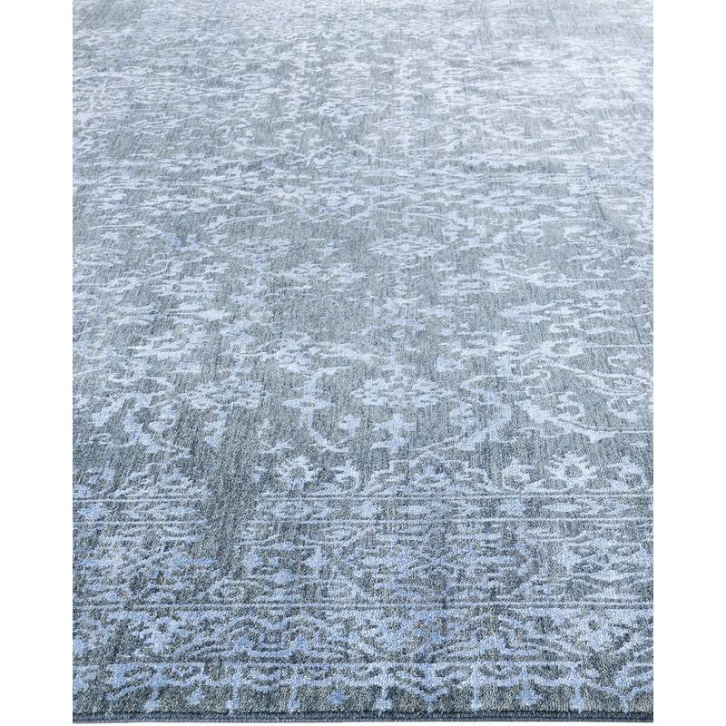 Ikat One-of-a-Kind Hand-Knotted Area Rug, Blue - 9' 2" x 12' 3"