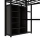 preview thumbnail 11 of 9, Metal Full Size Loft Bed with Desk, Shelves, and Wardrobe - Black