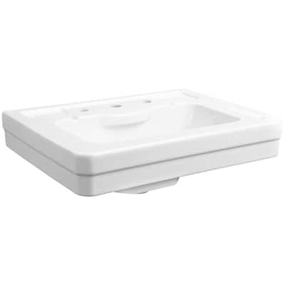 DXV Fitzgerald 24" Rectangular Fireclay Pedestal Bathroom Sink with