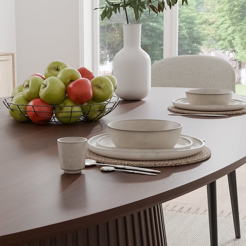 Dovelina Modern Round Wooden Dining Table
