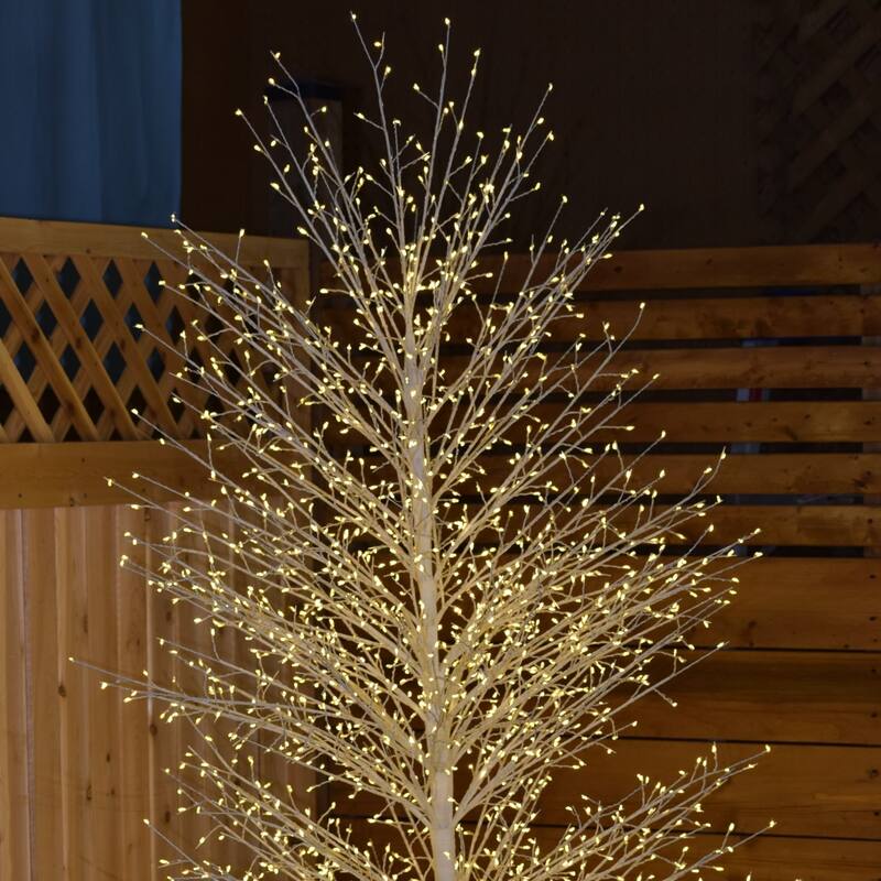 6.8 FT LED White Birch Tree Outdoor