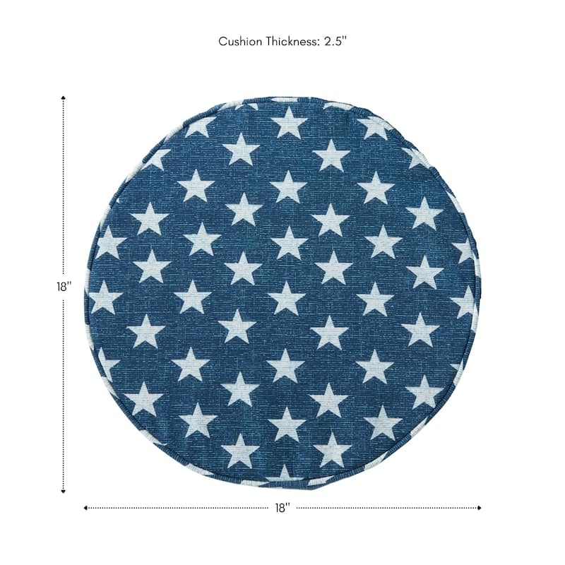 Greendale Home Fashions 18" Round Outdoor Chair Pad (Set of 2)
