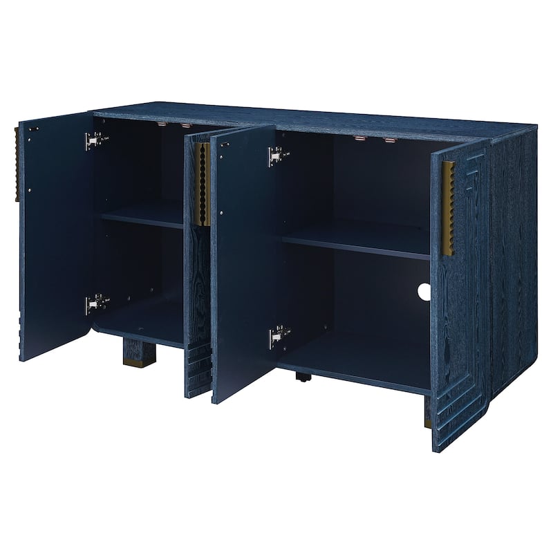 54" Retro Vintage Storage Buffet Cabinet with Adjustable Shelves
