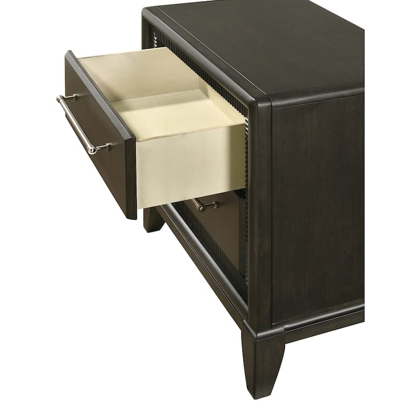 Milana Gray Fabric Upholstered Panel Bed