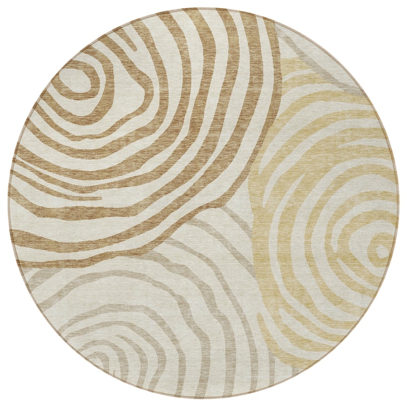HomeRoots Abstract Transitional Rectangle Outdoor Rug