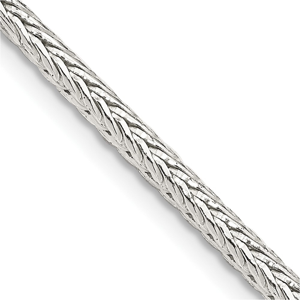 925 Sterling Silver Diamond-Cut Round Franco Chain Necklace 