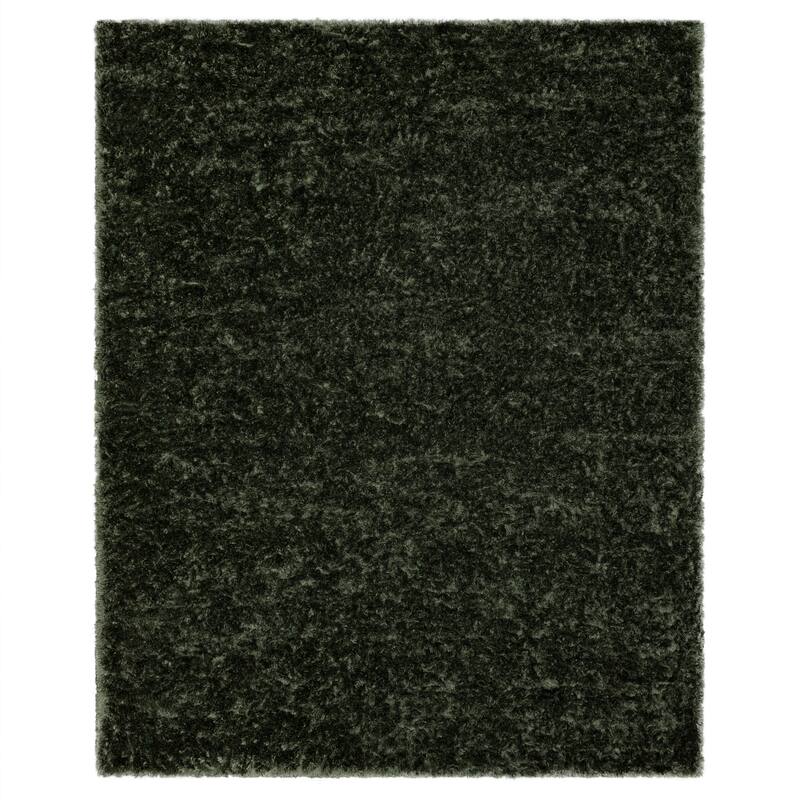 Karastan Billow Shag Area Rug - 6' 6" x 9' - Green - Rectangle
