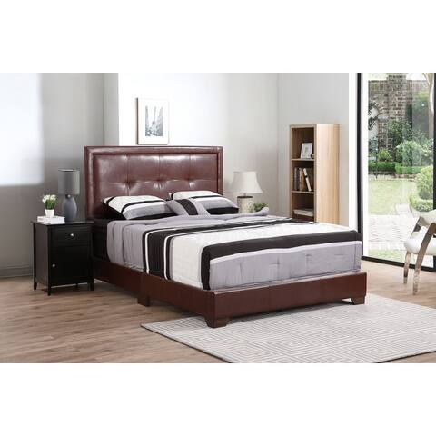 Panello Bed with Faux Leather Upholstery