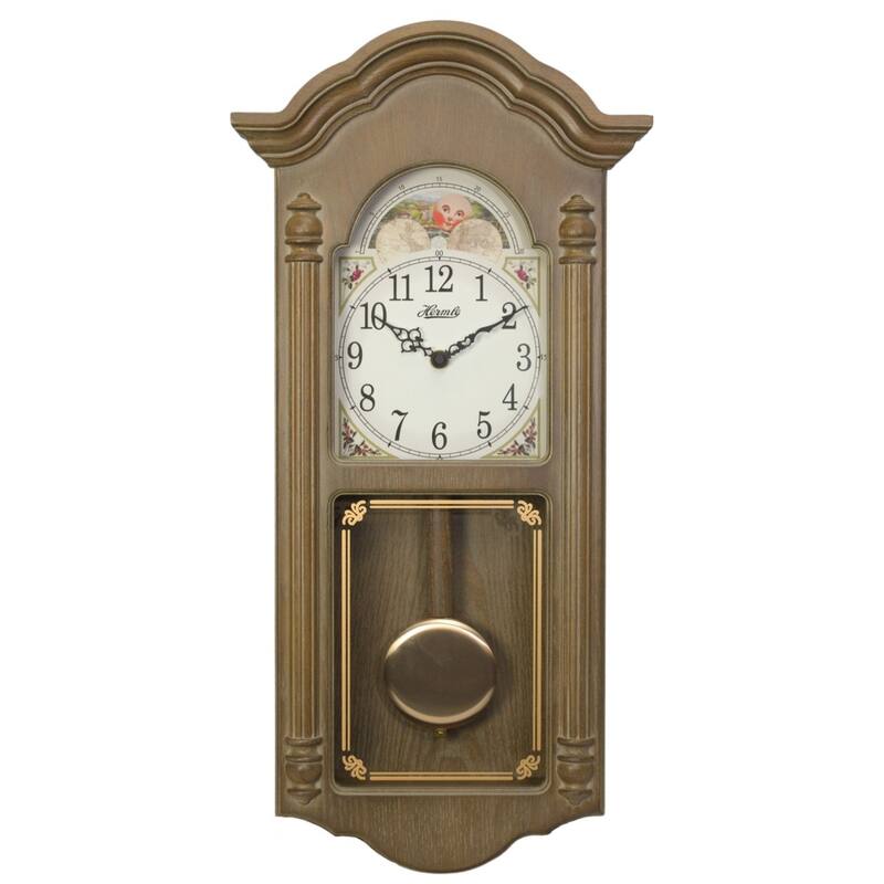 Westminster Chimes Wall Clock - 22" - Smoked Brown Finish