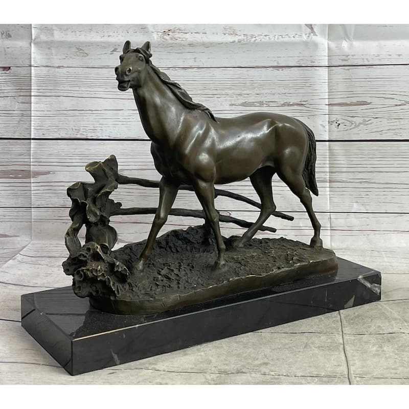 Trotting Thoroughbread Imitative Horse Bronze Hand Made Sculpture By Lost Wax Method Decor
