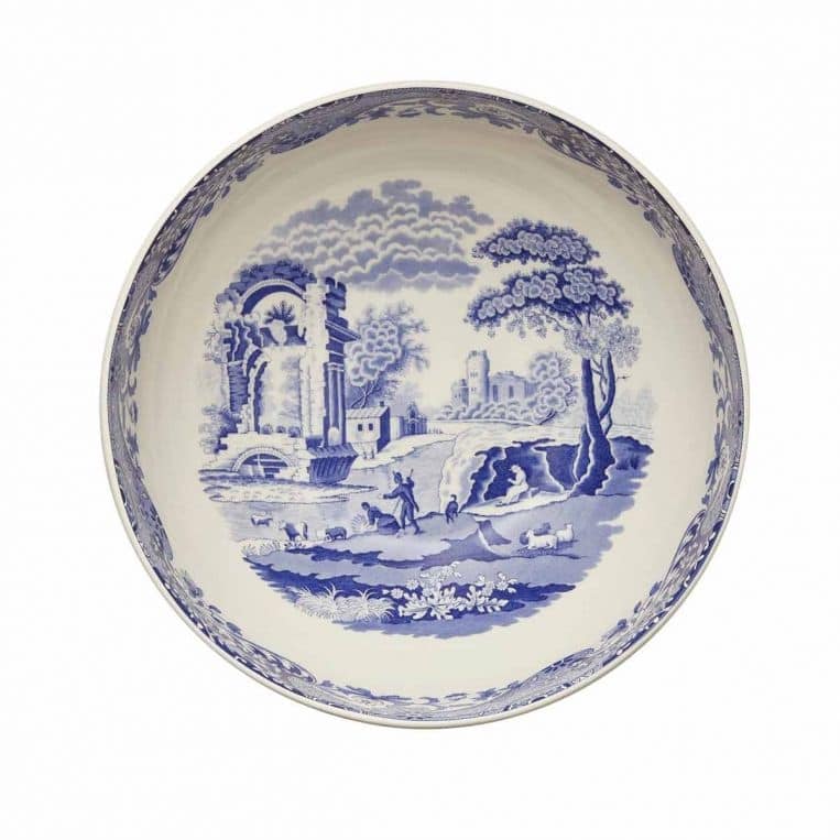 Spode Blue Italian Deep Round Bowl - 10.75"