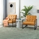 preview thumbnail 103 of 108, Glitzhome Set of Two 30.5"H Mid-Century PU Leather Tufted Accent Chairs