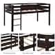 Solid Wood Twin Size Low-Loft Bed with Multipurpose Space, Full-Length ...