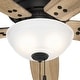 preview thumbnail 6 of 9, Hunter 60" Reveille Ceiling Fan with LED Light Kit and Pull Chain, Rustic, Transitional