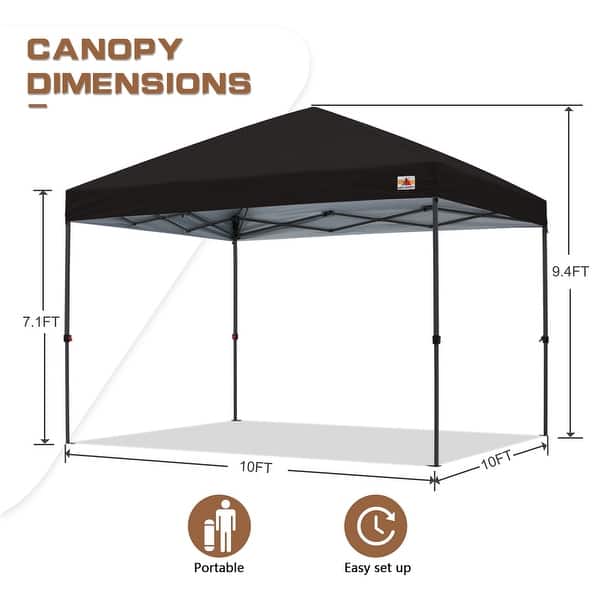 dimension image slide 6 of 26, ABCCANOPY Durable Easy Pop up Canopy Tent Outdoor canopy tent