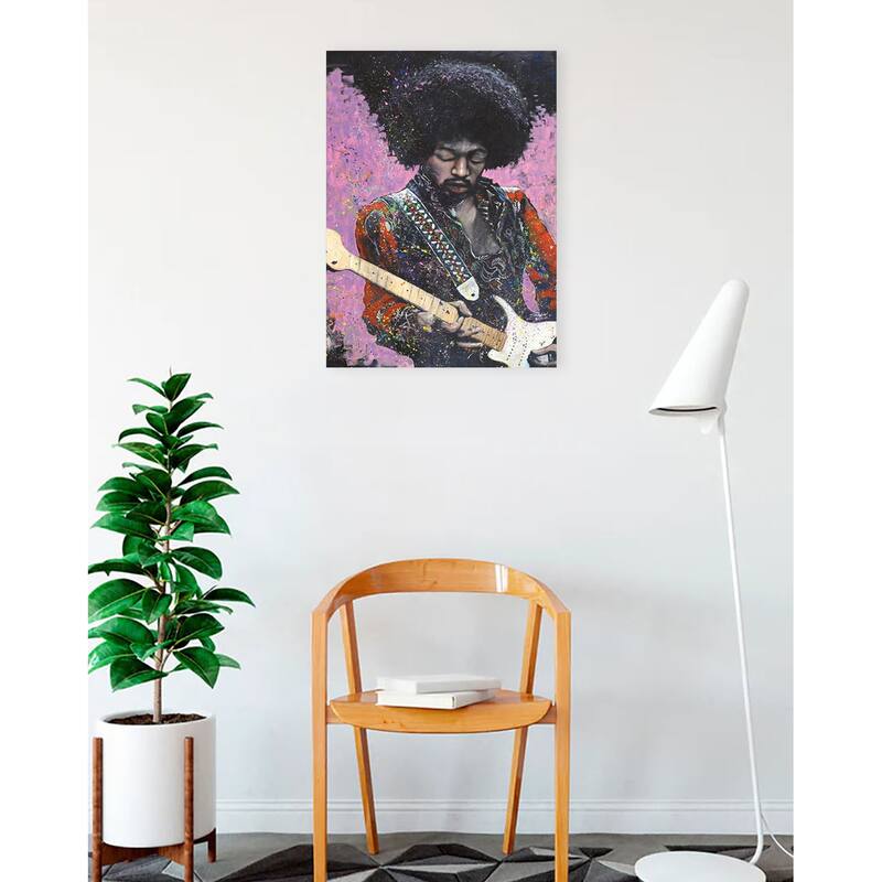 Jimi By Stephen Fiswick Hendrix Art Poster - 24 x 36 Inch