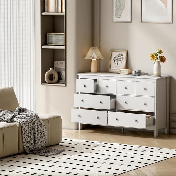 50 inch wide dresser Maq 50 Inch 8 Drawer Wide Dresser Chest, Bronze Metal Handles, Dark Brown - Bed Bath & Beyond