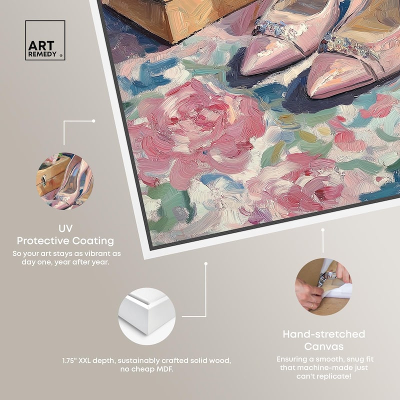 Shoes and the Roses Canvas by Art Remedy