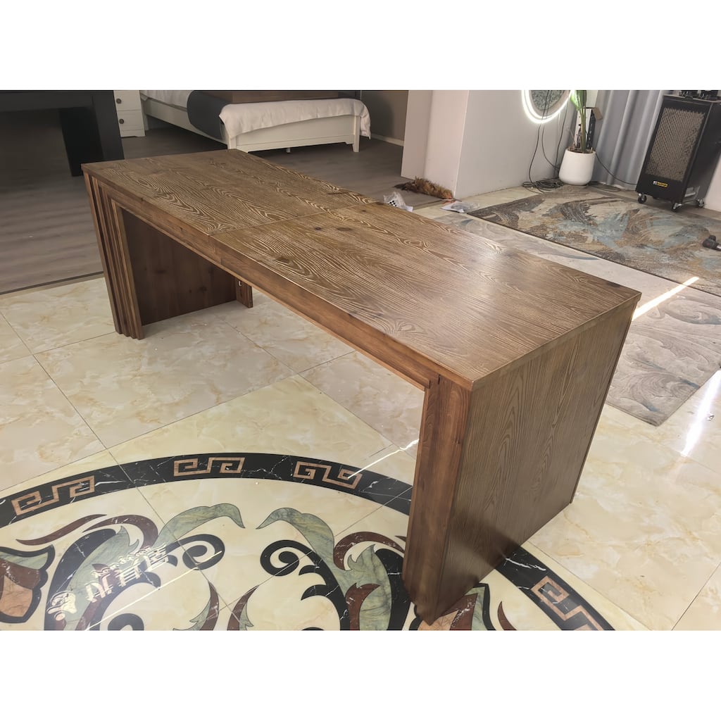 78.7 Inch Executive Desk, Large Solid Wood Computer Desk for Home Office