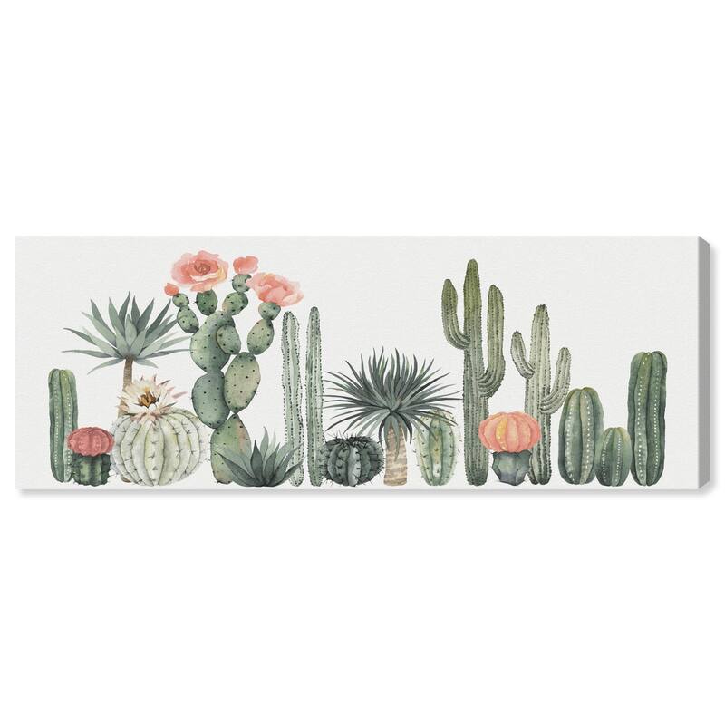 Cactus Over Doors Panoramic Canvas by Art Remedy, Gallery Wrapped - 54" x 20"