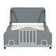 preview thumbnail 44 of 58, Car-Shaped Platform Bed Wood Low Profile Bed with Slat and Wheels