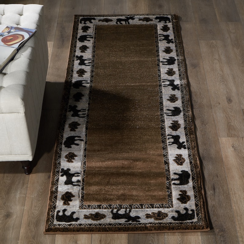 Wildlife Collection Brown/Beige Area Rug