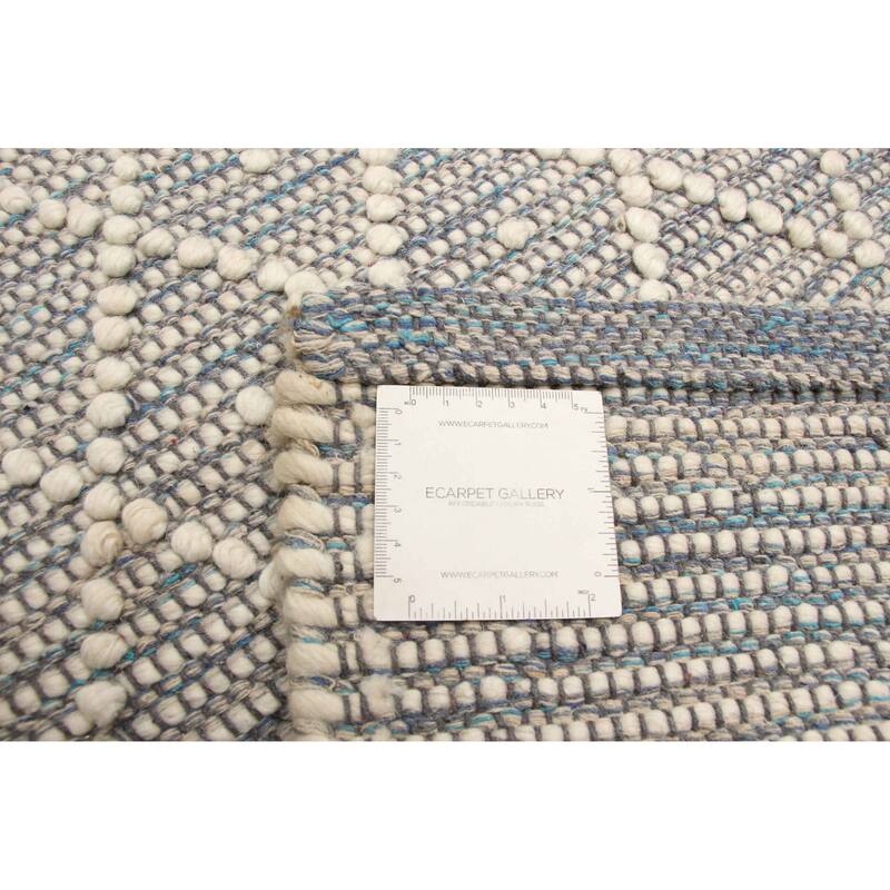 ECARPETGALLERY Braid weave Sienna Grey Wool Rug - 5'11 x 8'11