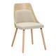 Option Cream Fabric/Natural Wood