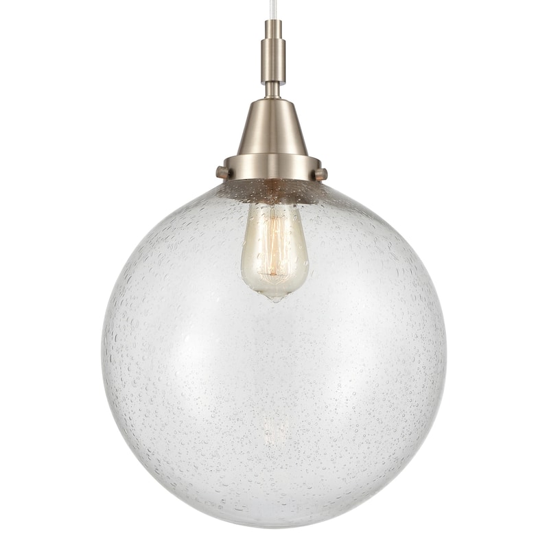 Innovations Lighting 447-1P-G204-12 Beacon 12" Wide Pendant with - Brushed Satin Nickel