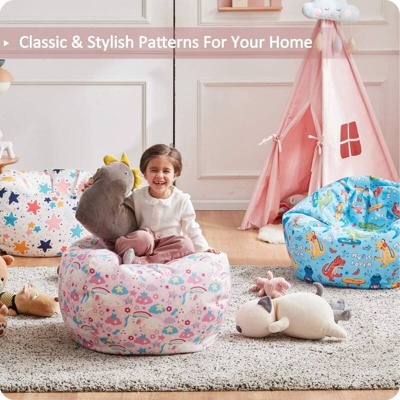 Bean Bag Chair Cover for Organizing Toys