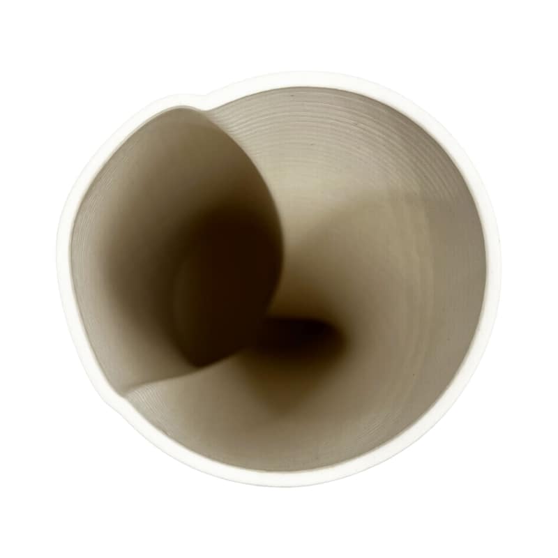 13 Inch Tall Modern White Ceramic Vase