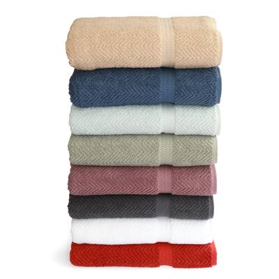 Authentic Hotel and Spa Herringbone Weave Turkish Cotton Bath Sheet