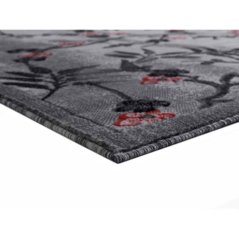 Platinum Collection Floral Area Rug