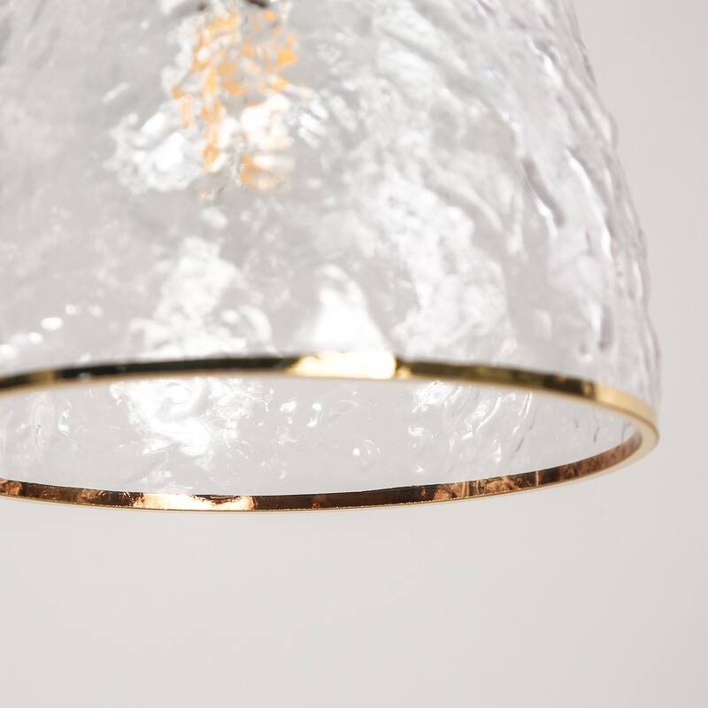 Dilera Modern Gold 5-Light Glass Chandelier Cluster Island Pendant for Kitchen Island - D18" x H68.4" Max
