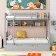 preview thumbnail 2 of 14, Twin-Over-Twin Bunk Bed，Separable Bunk Bed with Bookshelf and Twin size Trundle,for Bedroom