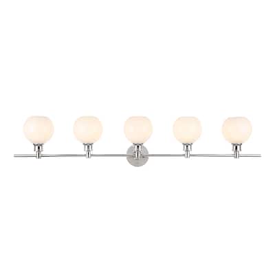 Elegant Lighting Collier 5 Light 47" Wide Bathroom Vanity Light with