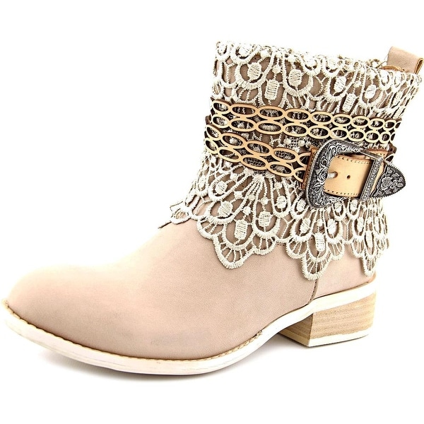 Very Volatile Korba Women Round Toe Synthetic Gray Ankle Boot
