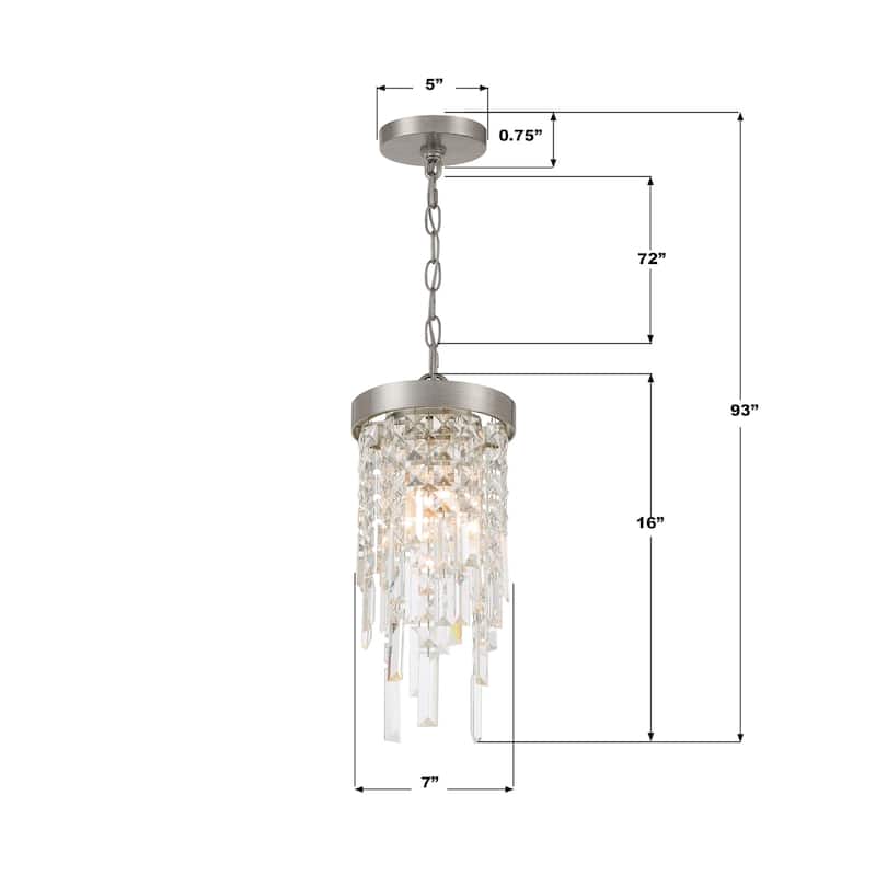 Crystorama Lighting Group WIN-210-CL-MWP Winfield 7" Wide Crystal Mini