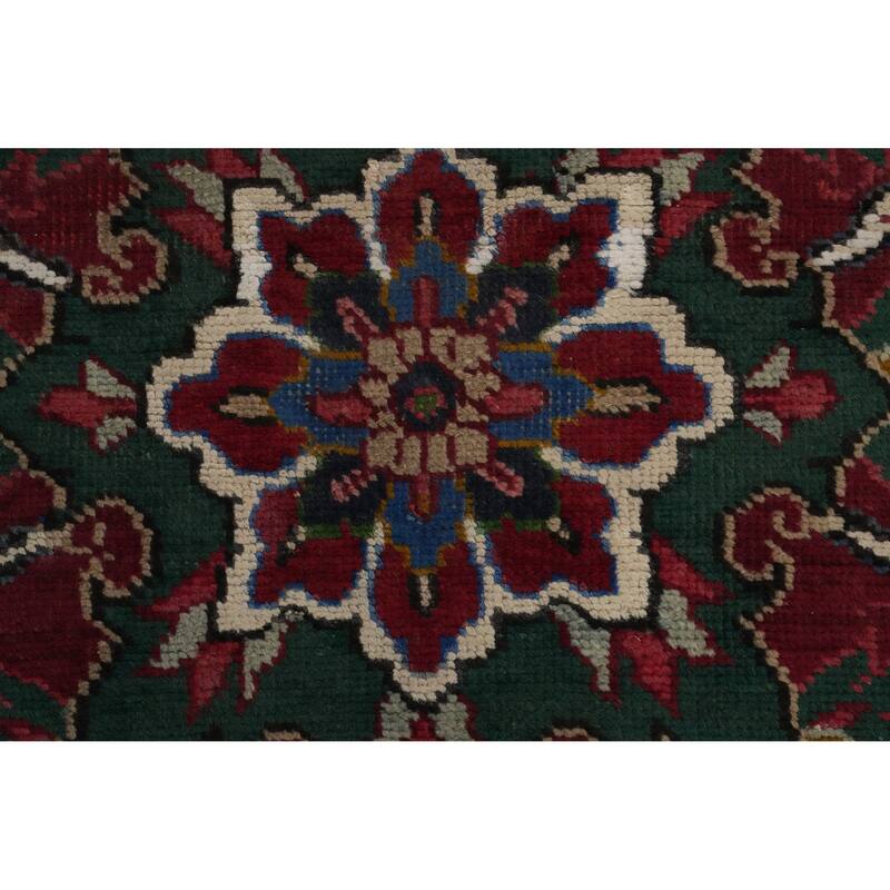 Hand Knotted Oriental 100% Wool Carpet Traditional Floral Red Heriz Area Rug - 12' 10'' X 9' 6''