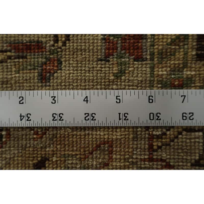 Hand Knotted Oriental 100% Wool Carpet Transitional Floral Brown Oushak Area Rug - 6' 0'' X 4' 1''