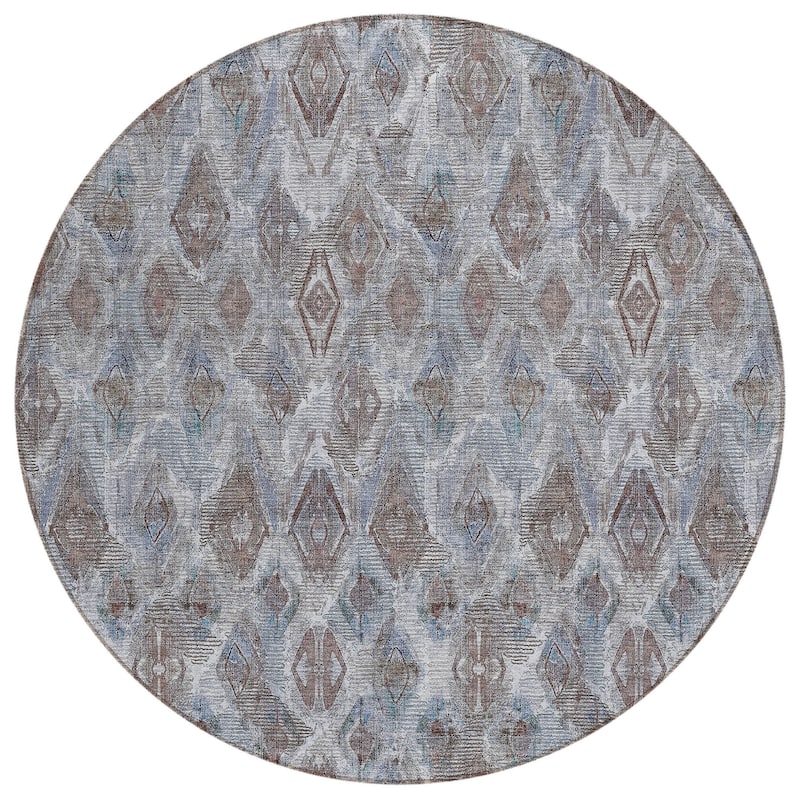 HomeRoots Geometric Traditional Rectangle Outdoor Rug