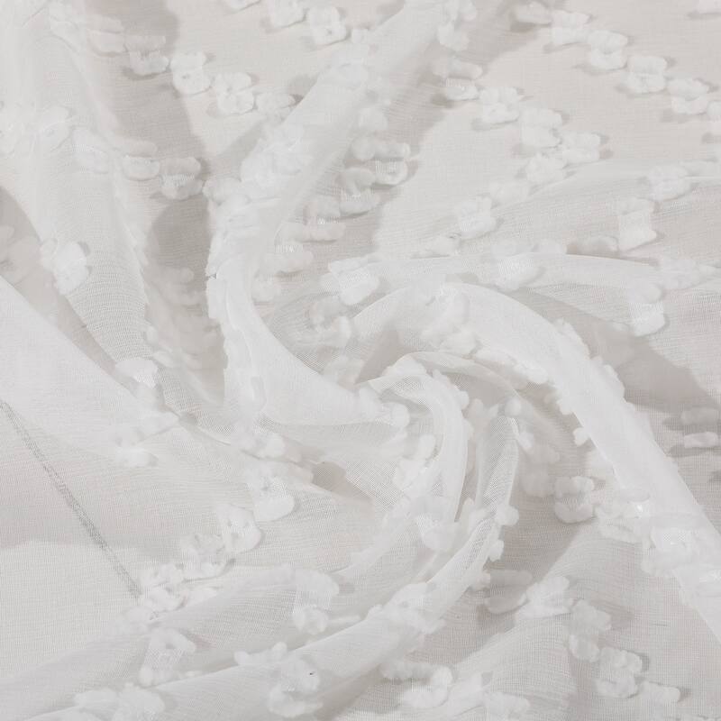 Nanshing Reily Wavy Weave Sheer Grommet Panel Pair - 37 x 84"