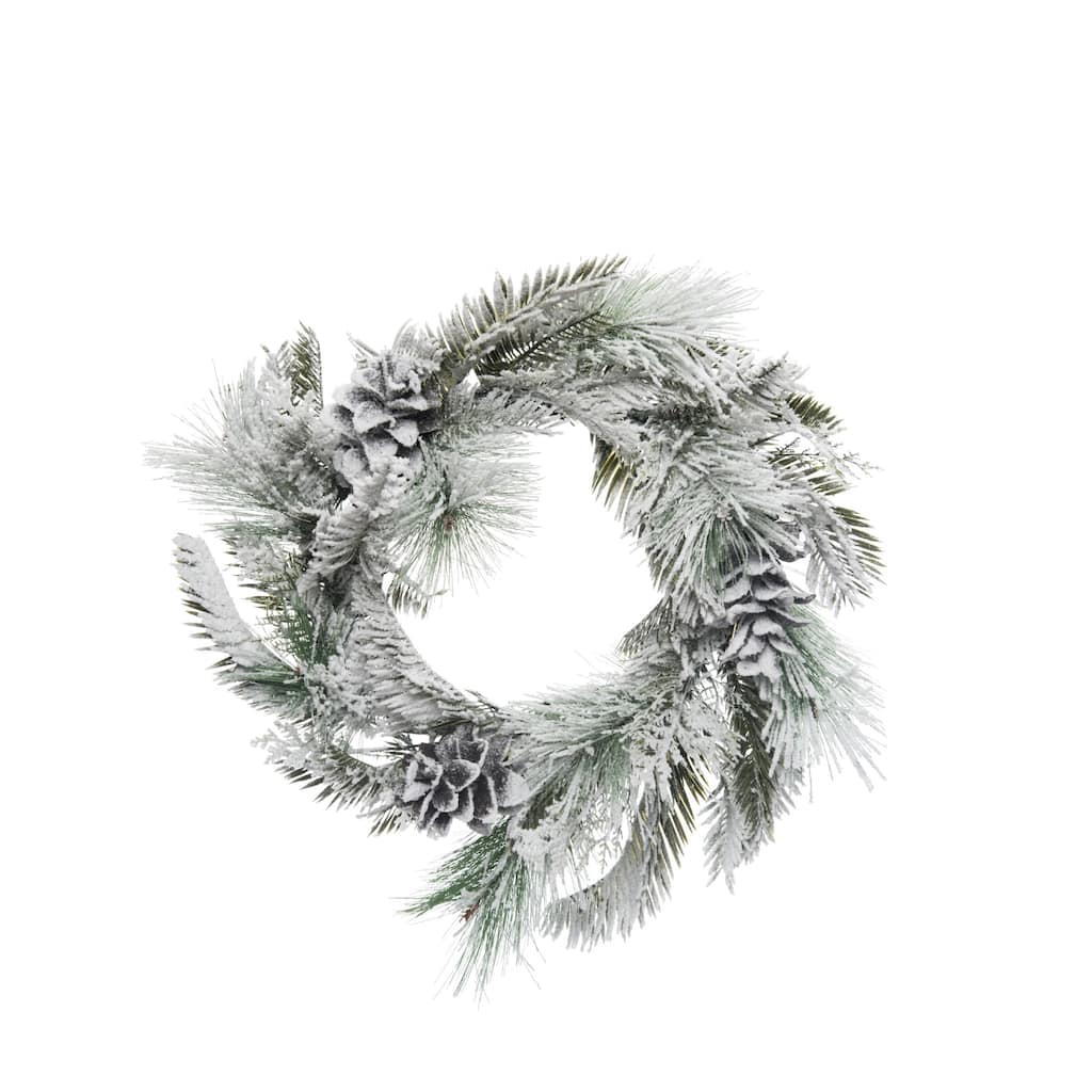 Transpac 24 in. Holiday Wreath with Pinecones