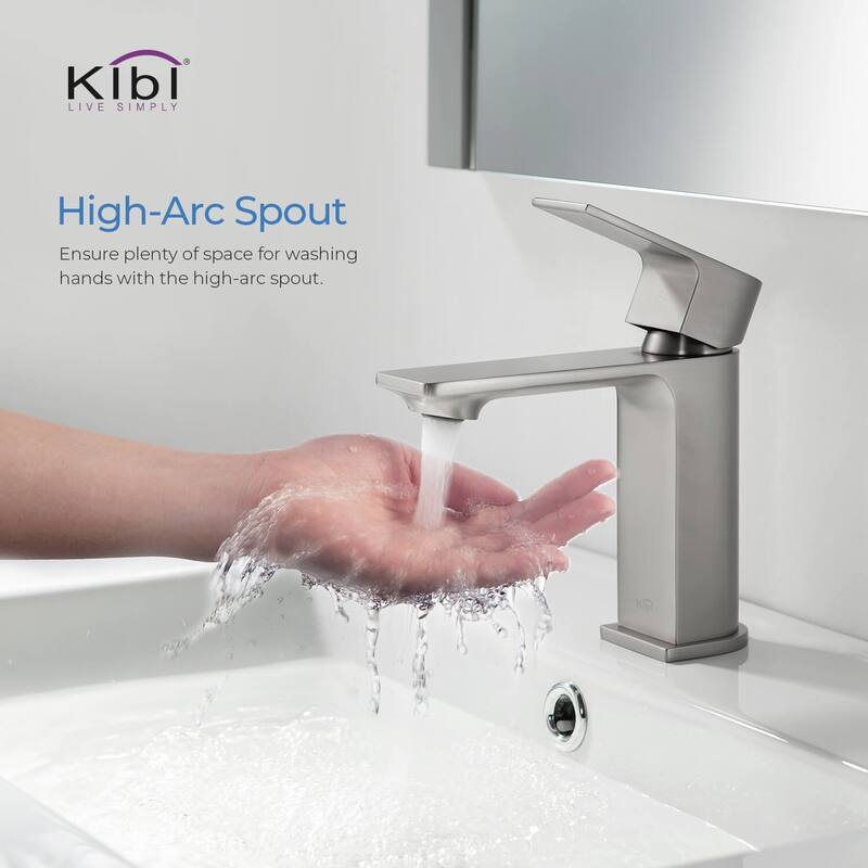 Lead-free Solid Brass Single Handle Bathroom Vanity Faucet with Hose