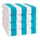 preview thumbnail 46 of 64, American Soft Linen,100% Cotton 4 Pack Beach Towels, 30 x 60 Cabana Striped Pool Towels Turquoise