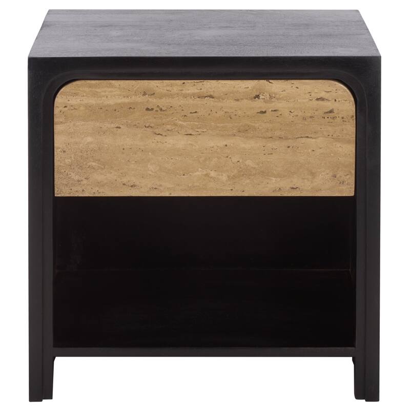 SAFAVIEH Couture Halcyon Travertine-Drawer Nightstand