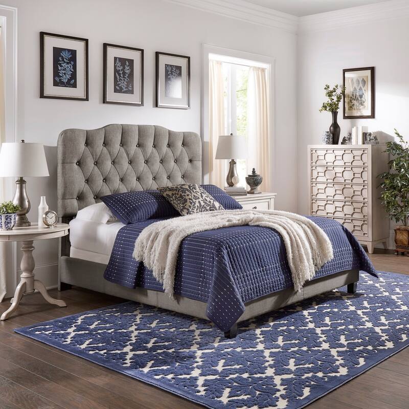 Ginny Adjustable Diamond-tufted Camel Back Bed by iNSPIRE Q Classic