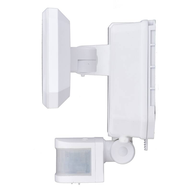Solar Powered Outdoor Security LED Flood Light White, Motion Sensor, Dusk to Dawn, Battery Backup